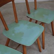 Set of 3 Czech TON Bystrice "Thonet" chairs, made of wood, 1960.