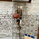 Cloakroom with aluminum coats