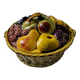 Sarreguemines Majolica slip lidded basket