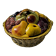 Sarreguemines Majolica slip lidded basket