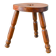 Wooden tripod stool with star, Brutalist, Popular Style, 1950
