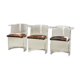 Le set de 3 chaises D61 d'El Lissitzky pour Tecta Allemagne 1930/1970.