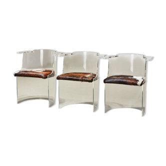 El Lissitzky Set of 3 D61 Chairs for Tecta Germany 1930s/1970s