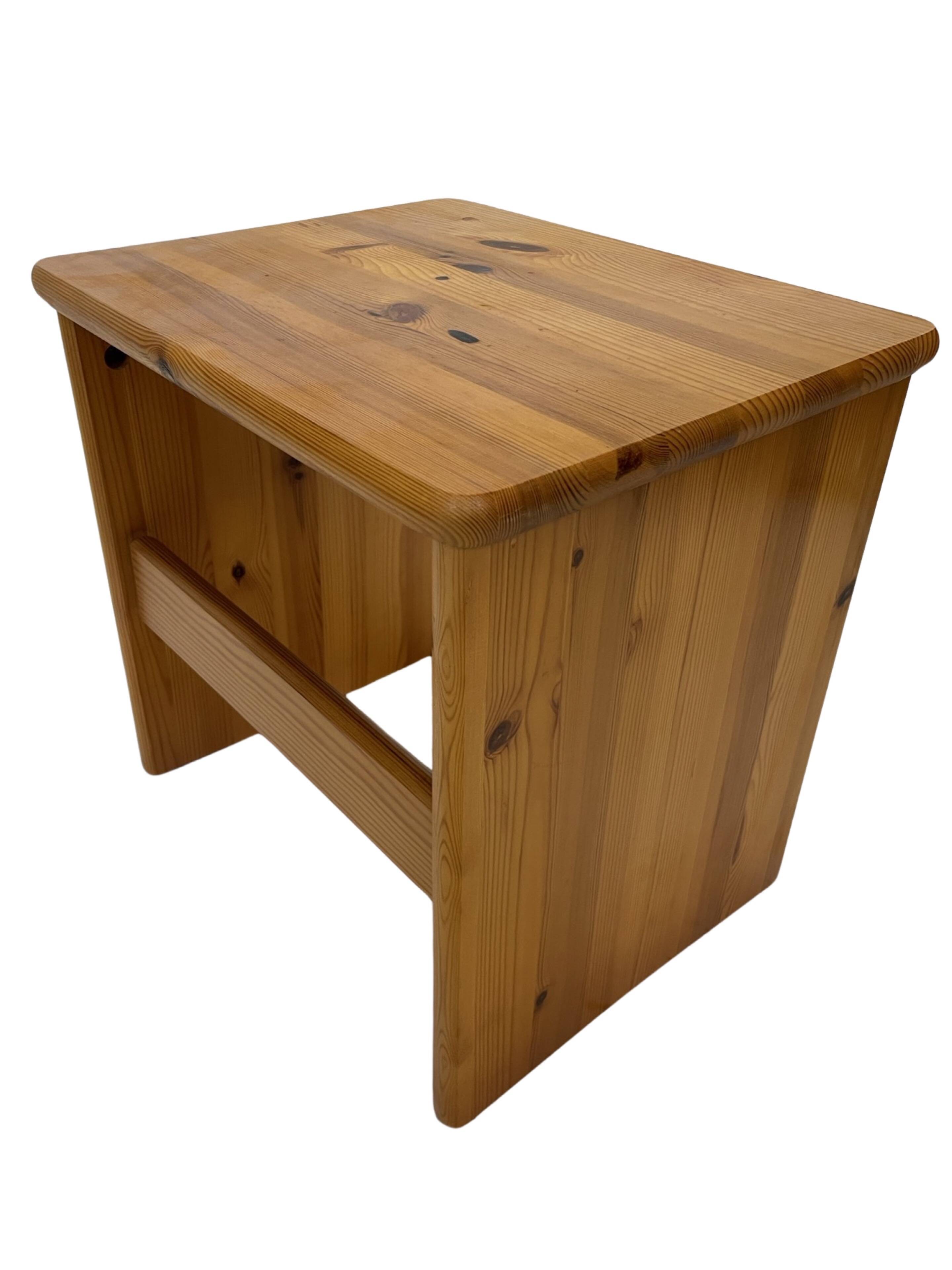 Tables gigognes vintage en bois de pin, tables d'appoint mimiset, lot de 3