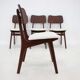 1960s Ib Kofod-Larsen Set Of 4 teak Dining Chairs Model 74 Denmark