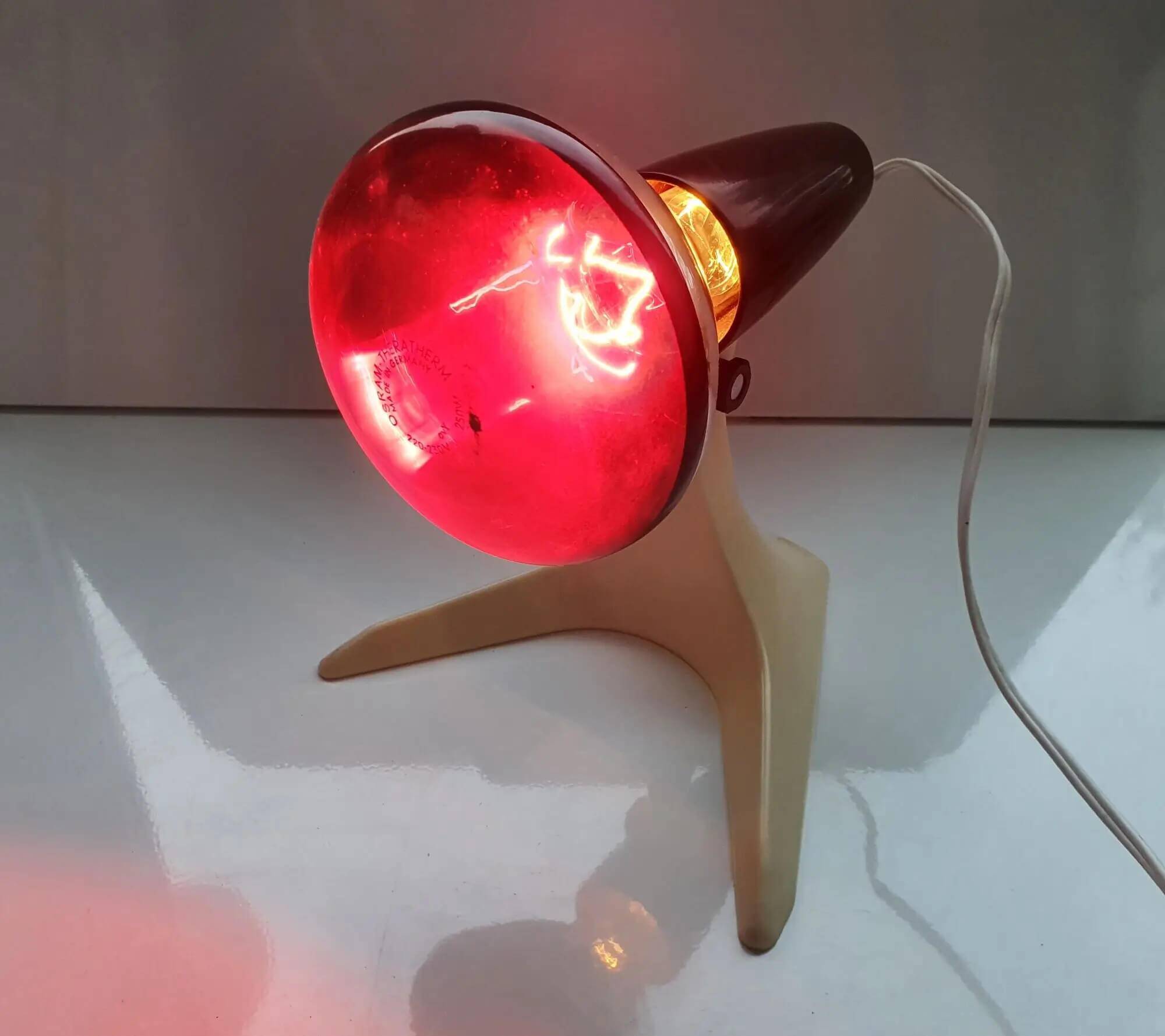 Pair of vintage bakelite table lamps from West Germany in the 1960s