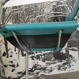 Pair of cantilever in leather and chrome 1970