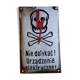 Plaque émaillée skull 1