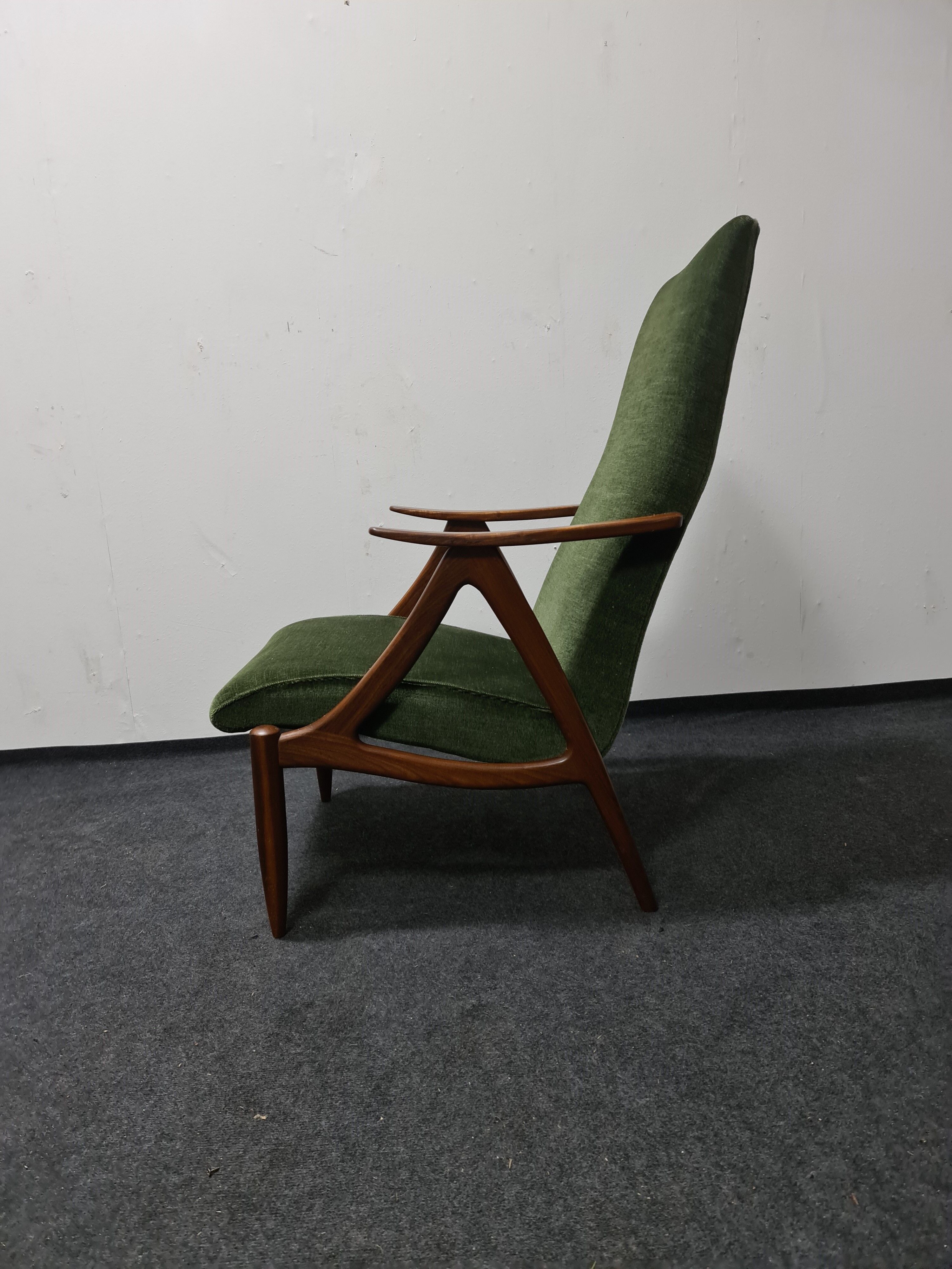 Vintage Dutch design teak armchair