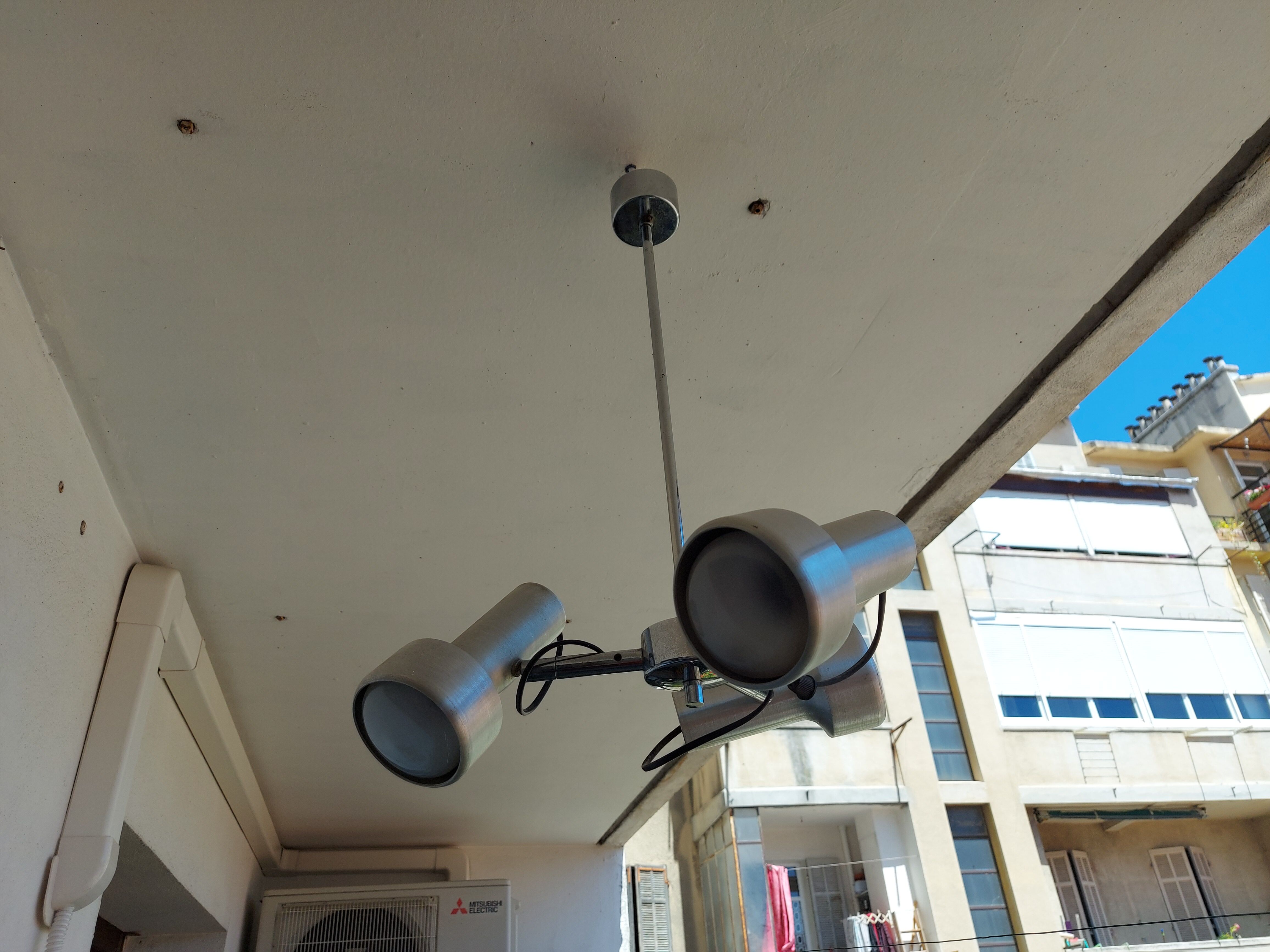 Suspension vintage 70's 3 spots orientable