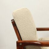 Scandinavian curly beige armchair mid century modern design by Z. Baczyk 1965