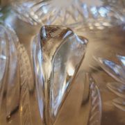 Coupe sur pied en verre moulé 50's