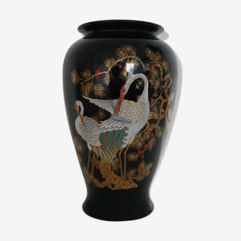 Heron decor vase