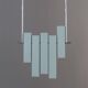 Blue lacquered metal chandelier, Lumi, ca. 1970