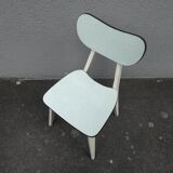 2 chaises en formica vert d'eau