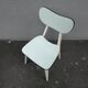 2 chairs in water green formica