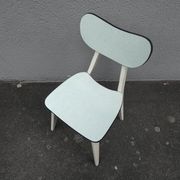 2 chairs in water green formica