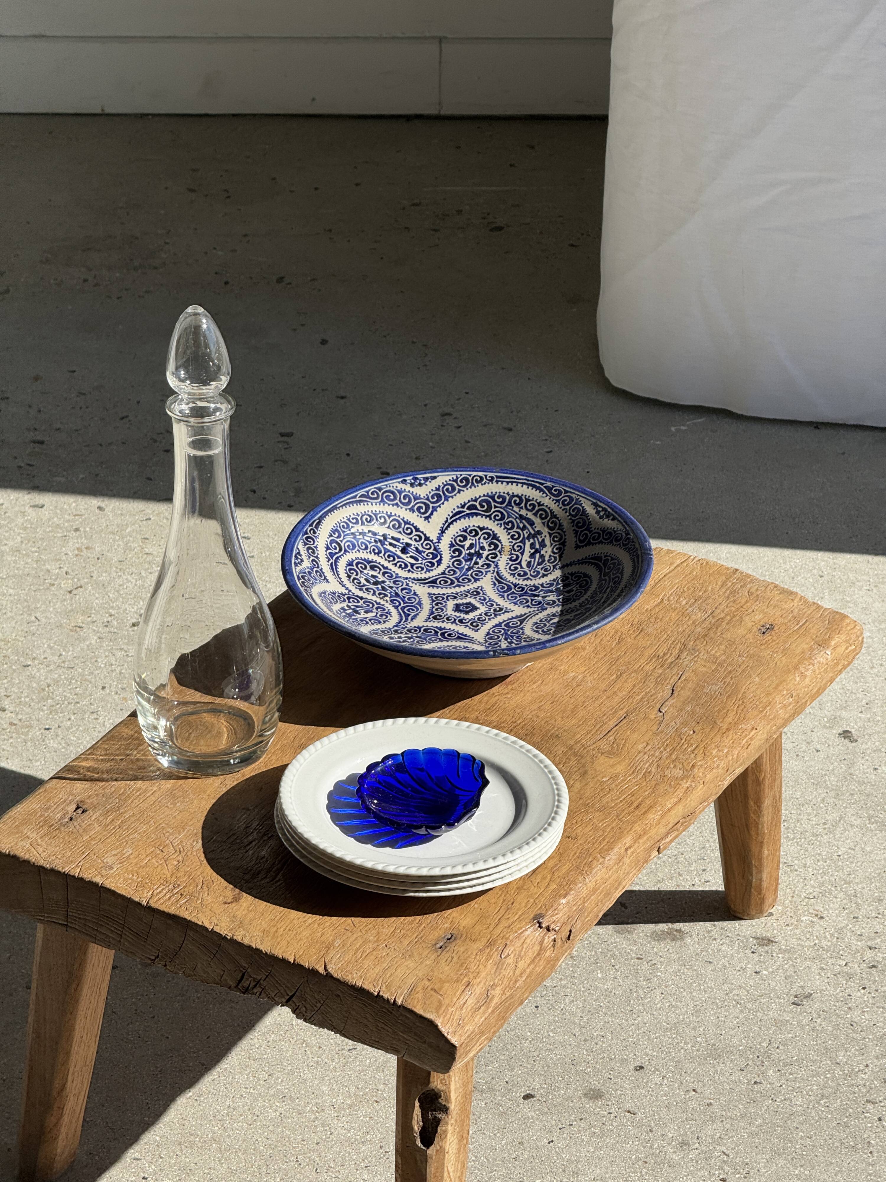 Coupe marocaine en céramique bleu de Fès D28