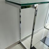 Wardrobe console glass and chrome metal