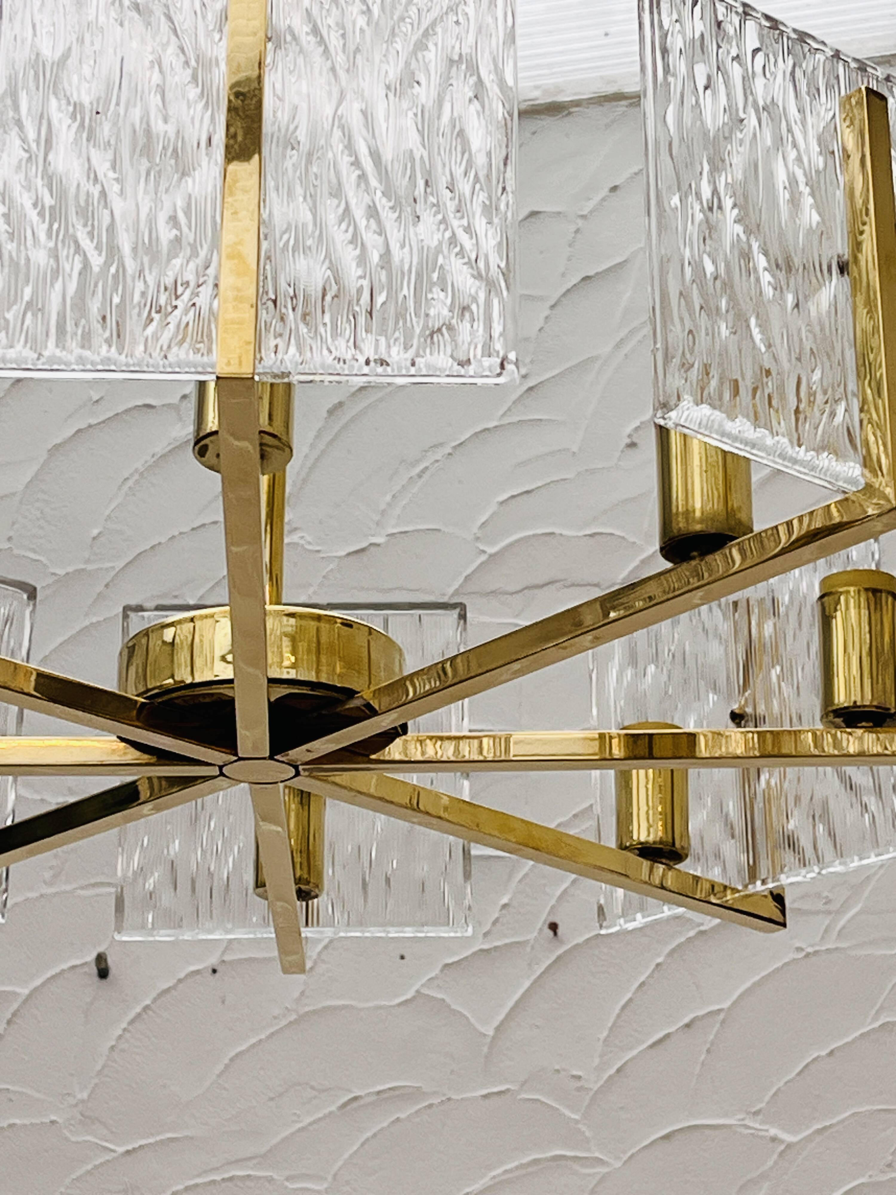 Lustre vintage en laiton Iceberg