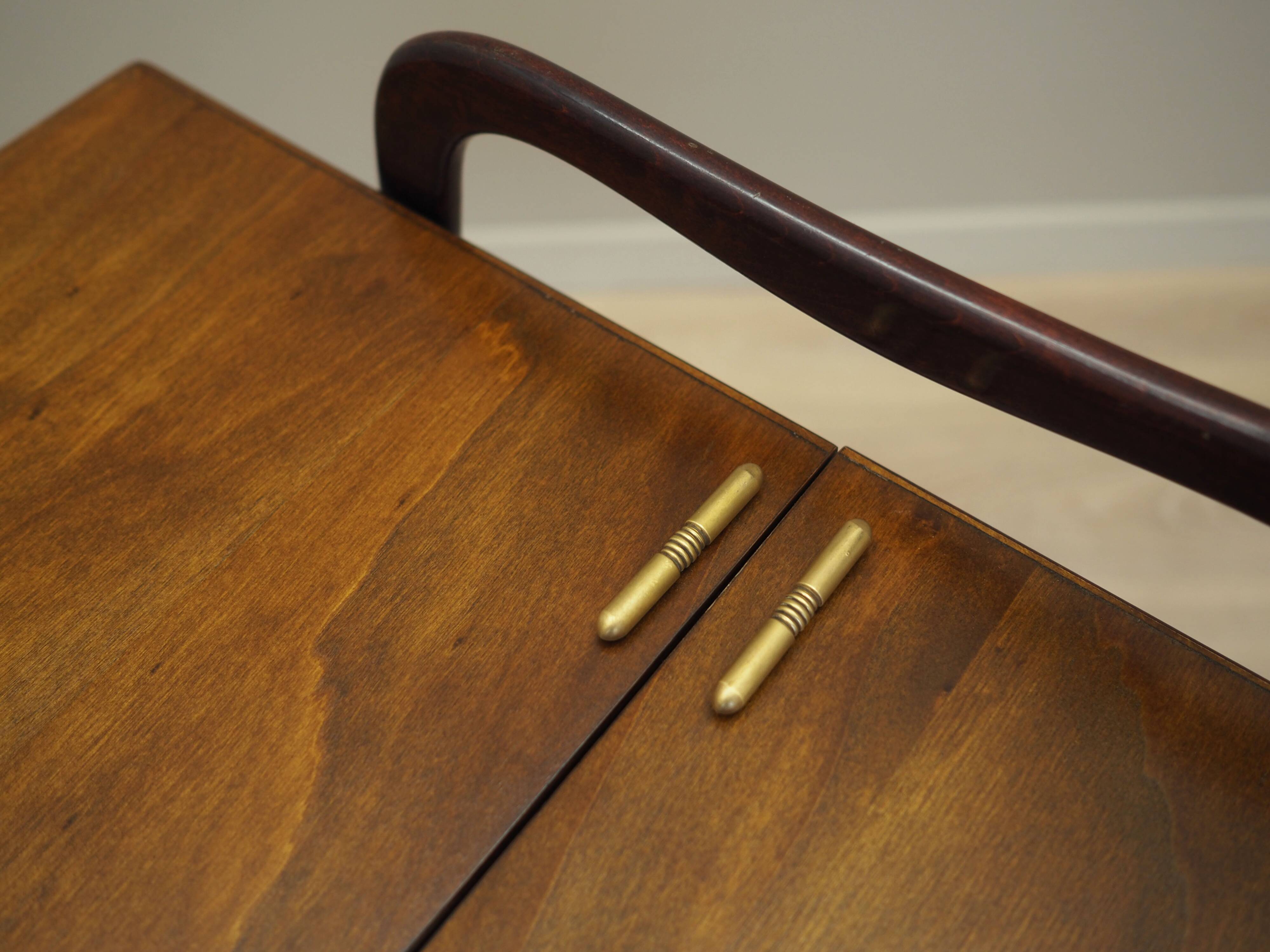 Walnut sewing table, Italian design, 1970s, production: Italy