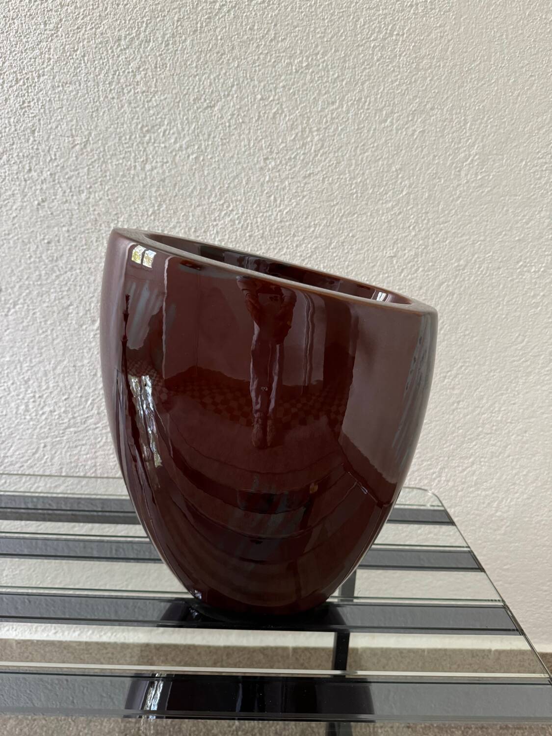 Asymmetrical ceramic vase from the 60s