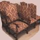 2 Louis XIII armchairs and 4 chairs