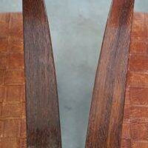 Lot de 2 chaises shaker design Schuitema avec assise et dossier en cuir tressé