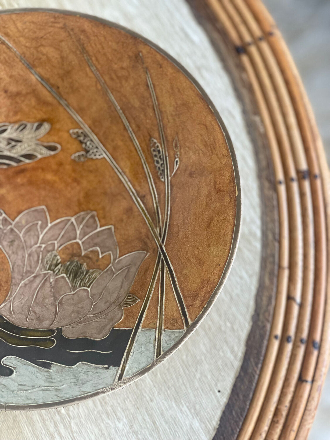 Cloisonné brass cup