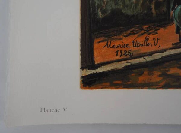 Maurice Utrillo : La Vacheresse, route nationale à Anse (Rhône), lithographie signée