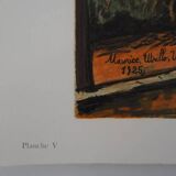 Maurice Utrillo: La Vacheresse, national road to Anse (Rhône), signed lithograph