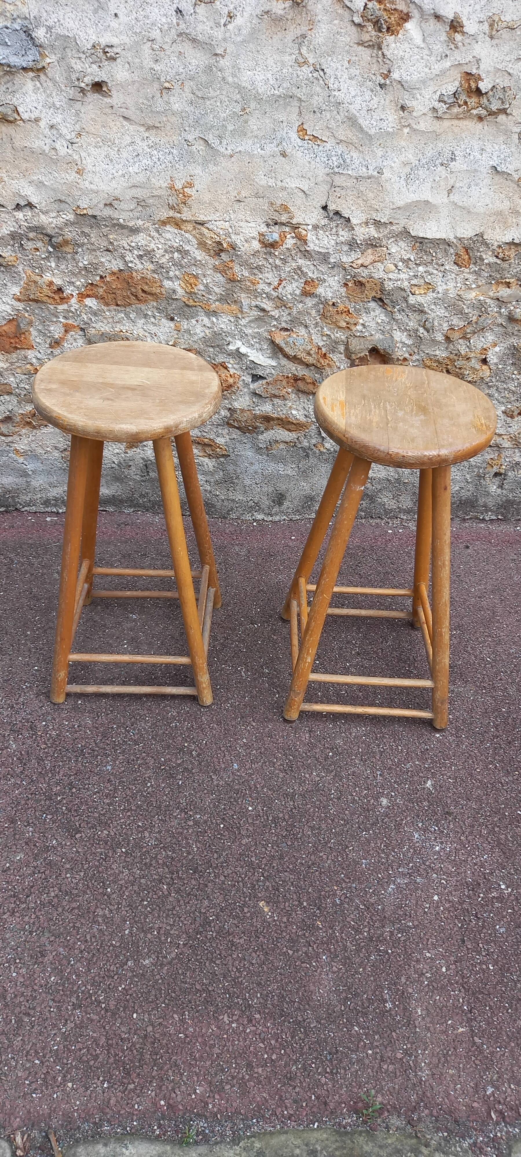 Pair of vintage top stools