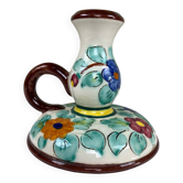 Decorated ceramic candle holder