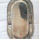 Large vintage silver metal toast rack - Curtain bow detail
