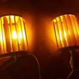 2 vintage 80'S Ikea wooden wall lights