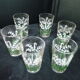 Set of 6 silkscreened cup glasses Souchon Neveusel