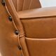Vintage cognac fringe tub chairs
