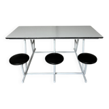 Refectory table and stools