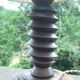 Art Deco turned wood lamp