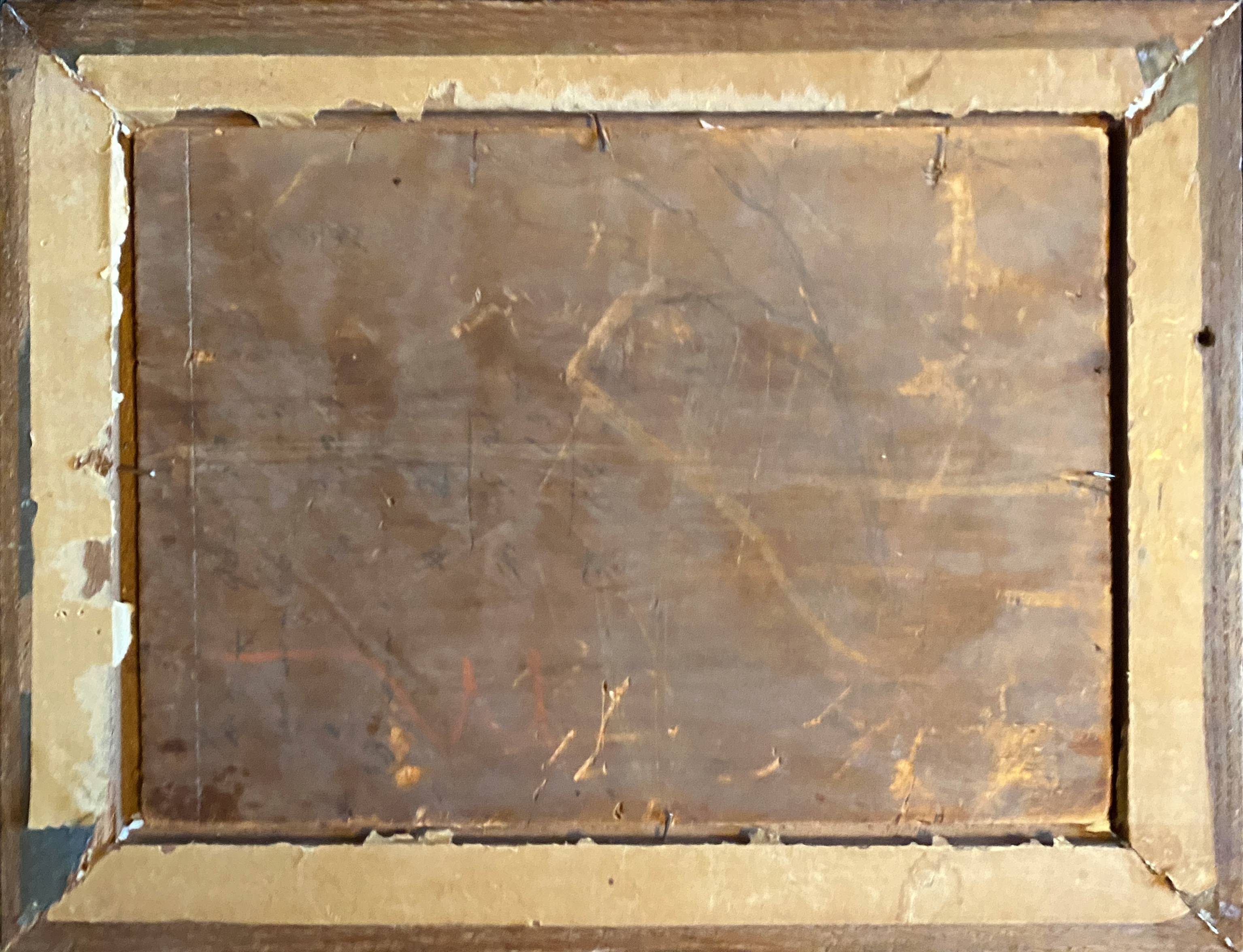 Hsp painting by hector allemand (1809-1886) "landscape" ec. from lyon