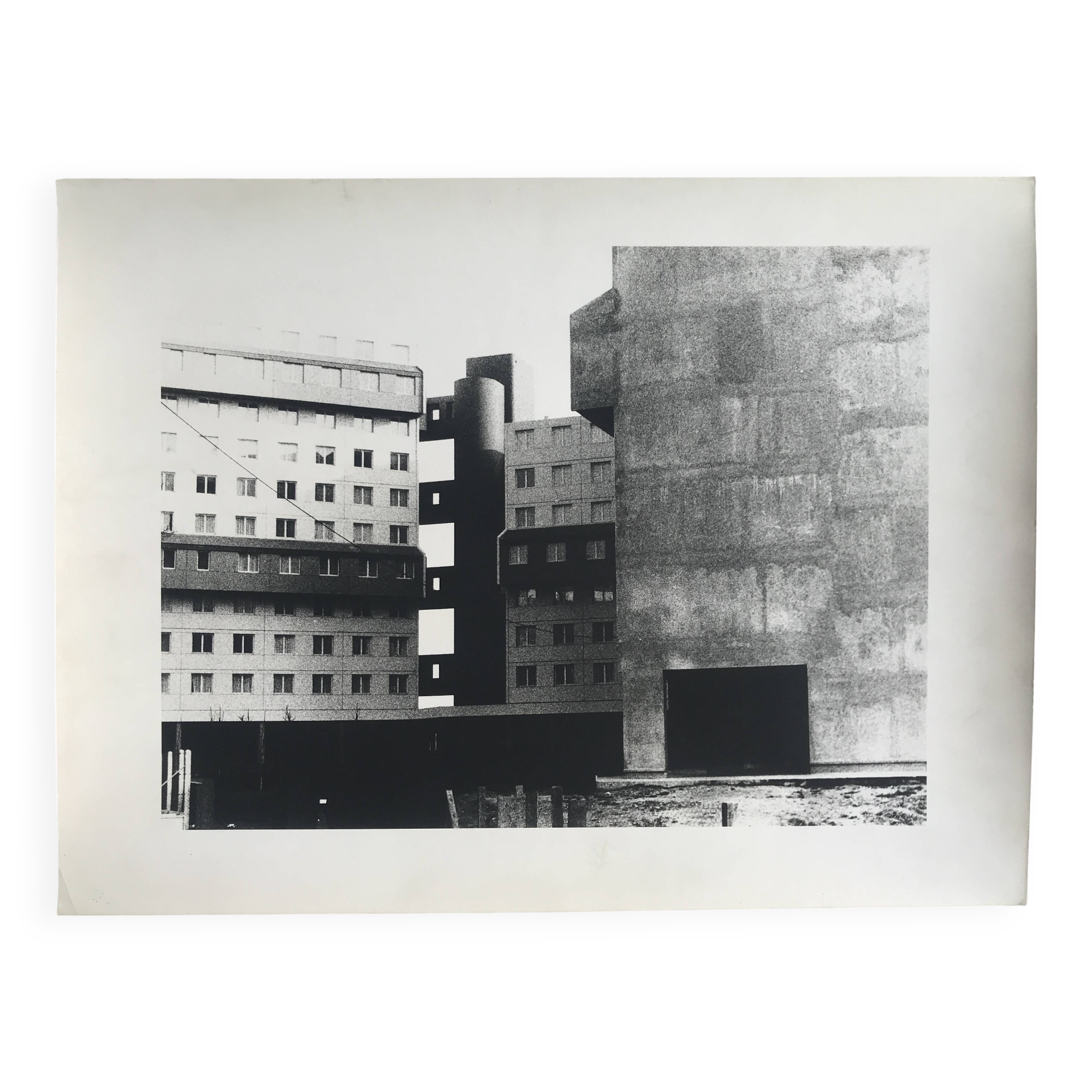 Rosine nusimovici, untitled (building), c 1980. black and white silver print