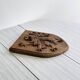 Plaque blason en bois Lion des Flandres.