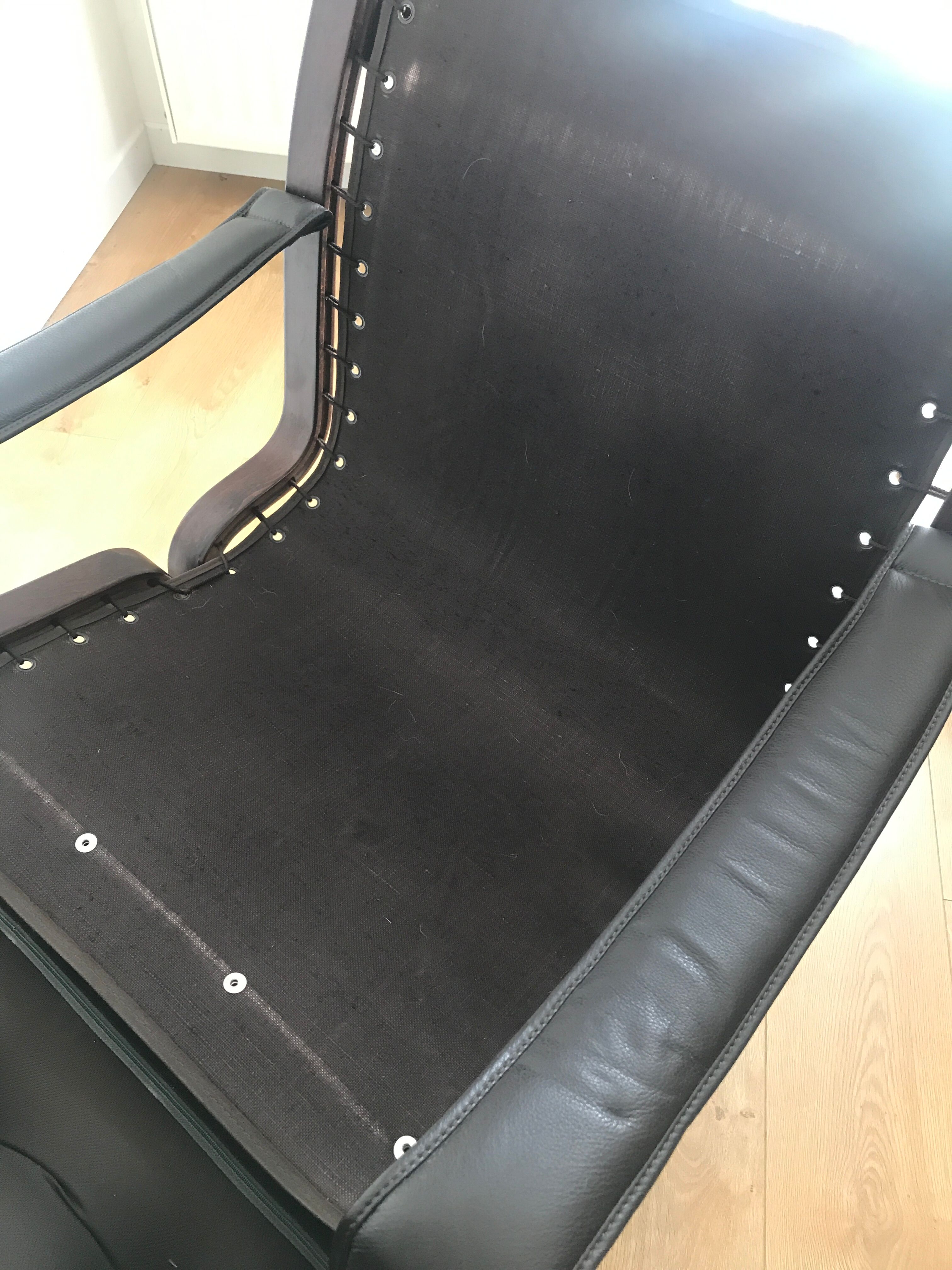 Armchair siesta brown leather by ingmar relling for westnofa