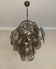 Vistosi chandelier with 28 faceted amber glass discs, Italy 1960s
