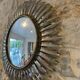 Deknudt convex sun mirror in metal, 70s