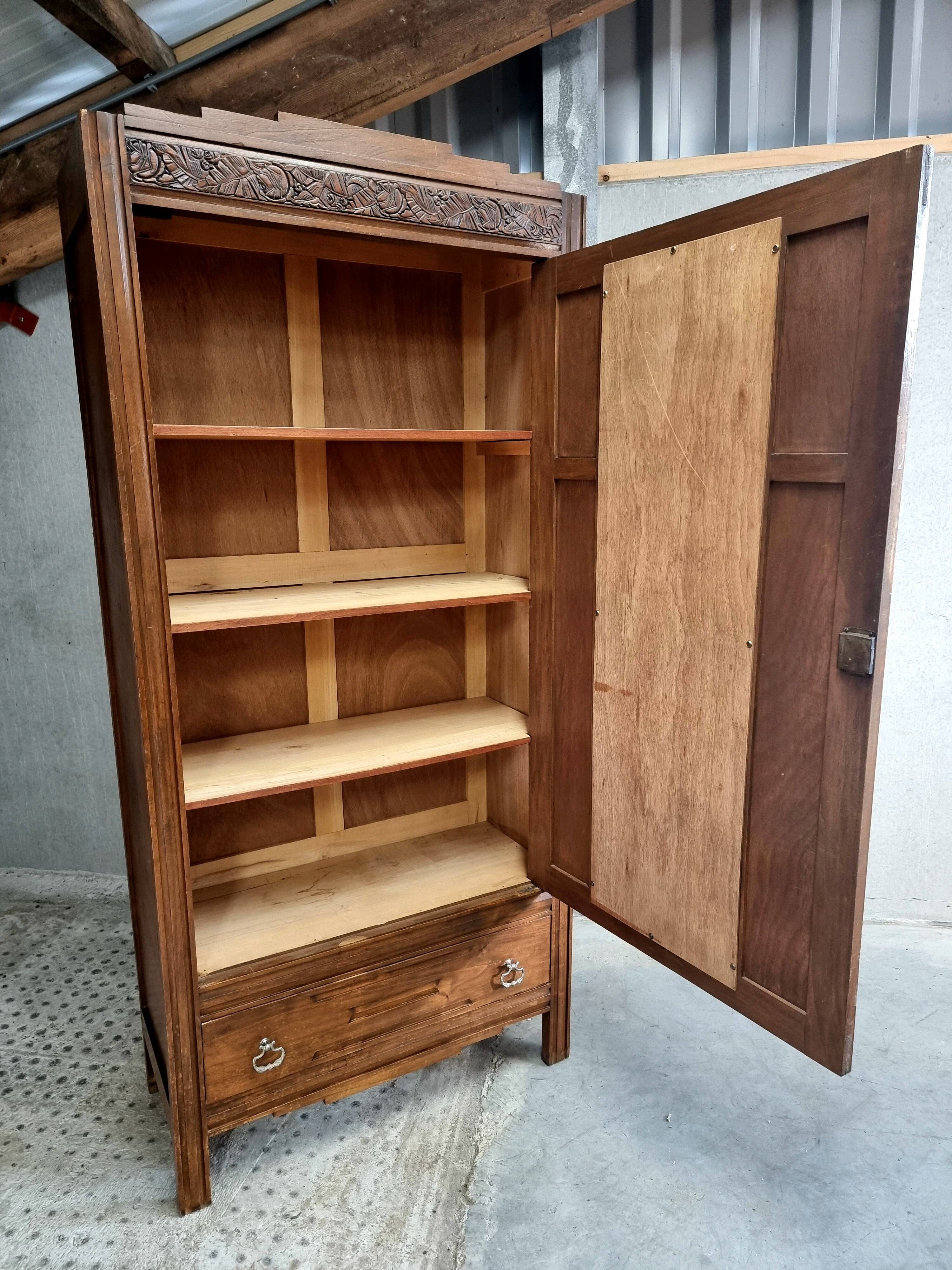 Antique French wardrobe with mirror