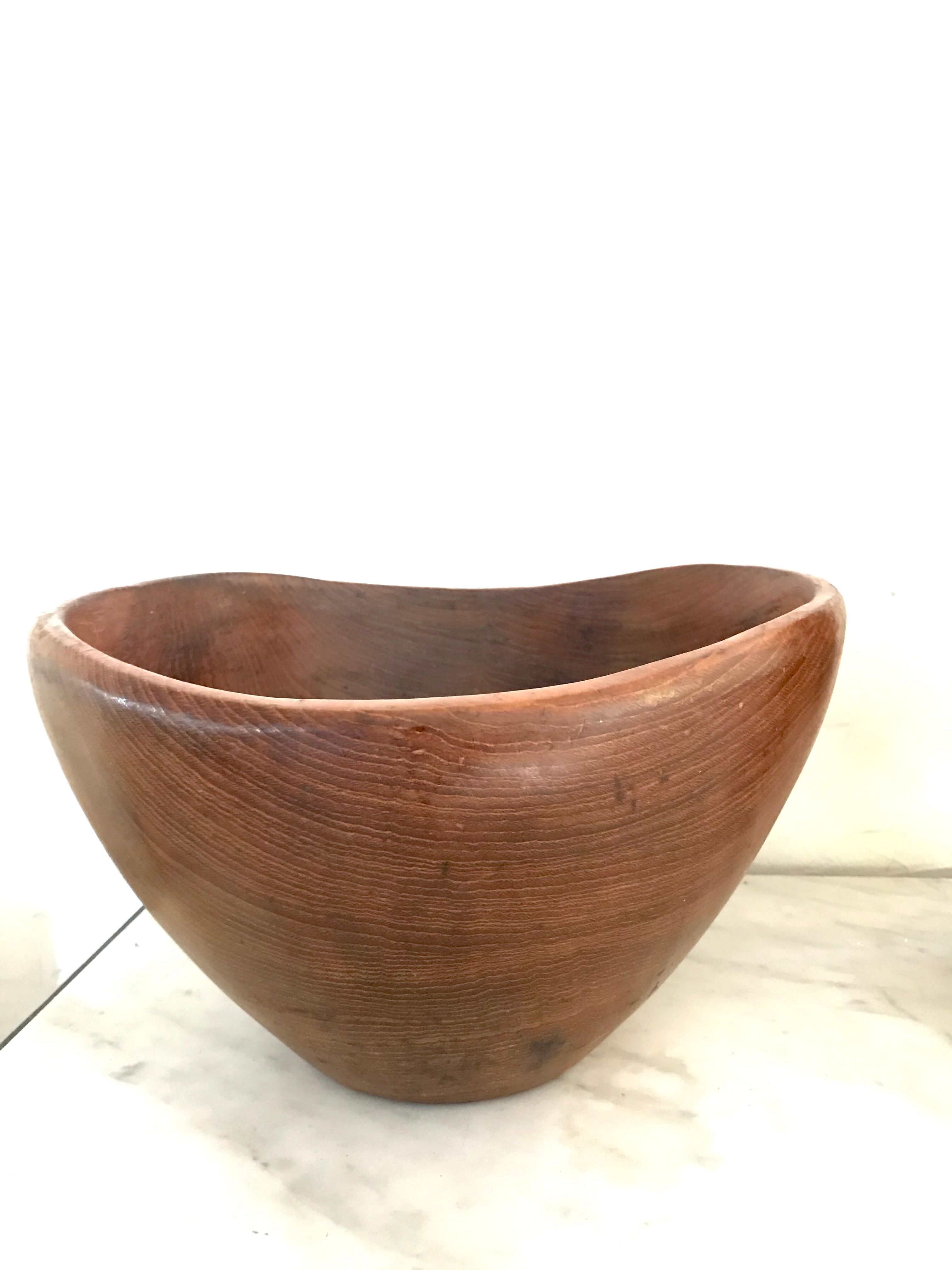 Saladier et ses bols en bois vintage