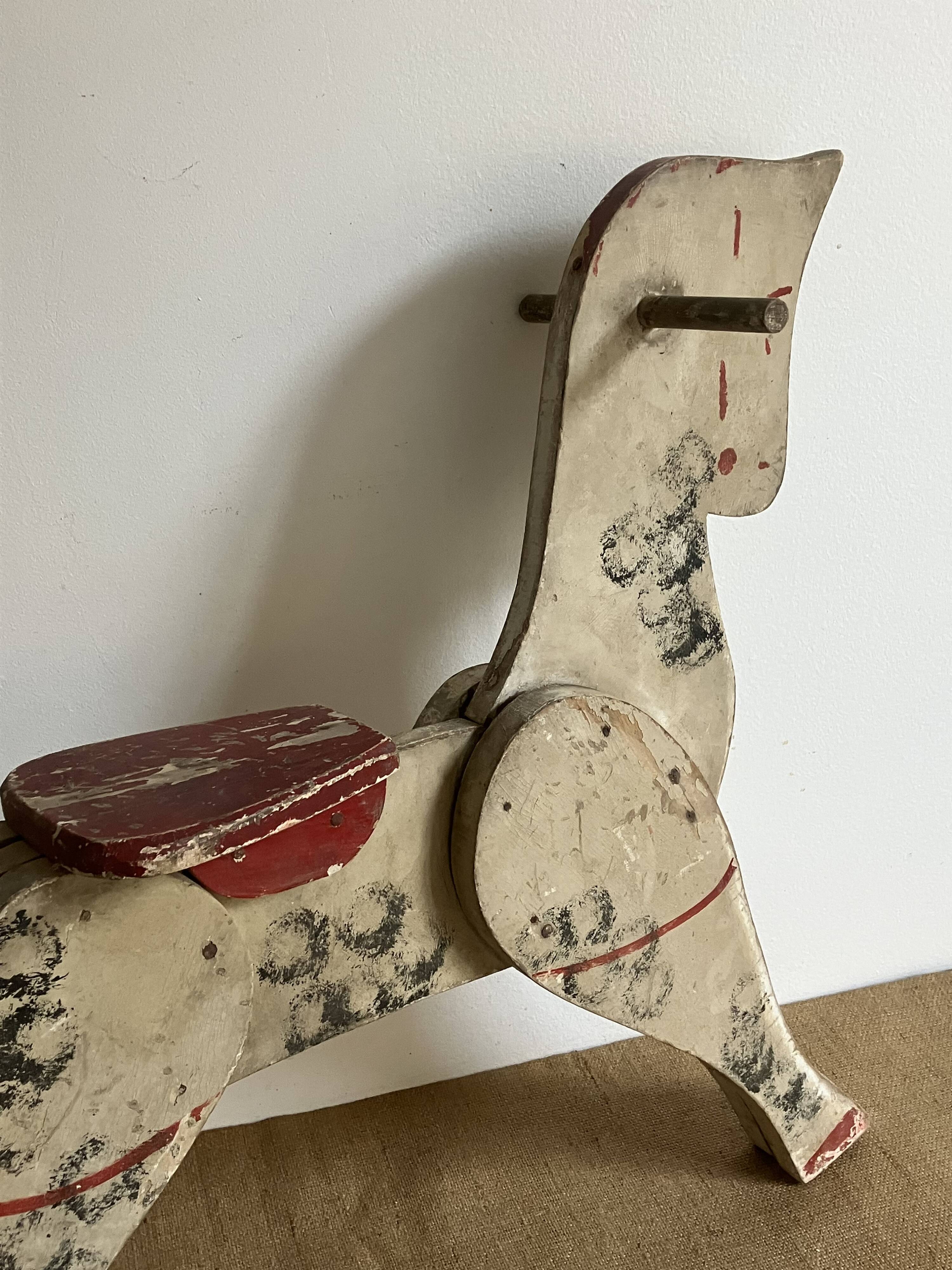 Old toy, wooden horse