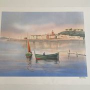 Signed lithograph by the Provençal French artist Victor Zarou.