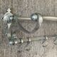 Art deco aluminum wardrobe coat rack with hat holder